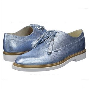 New Kenneth Cole Blue Shimmer Annie Oxfords